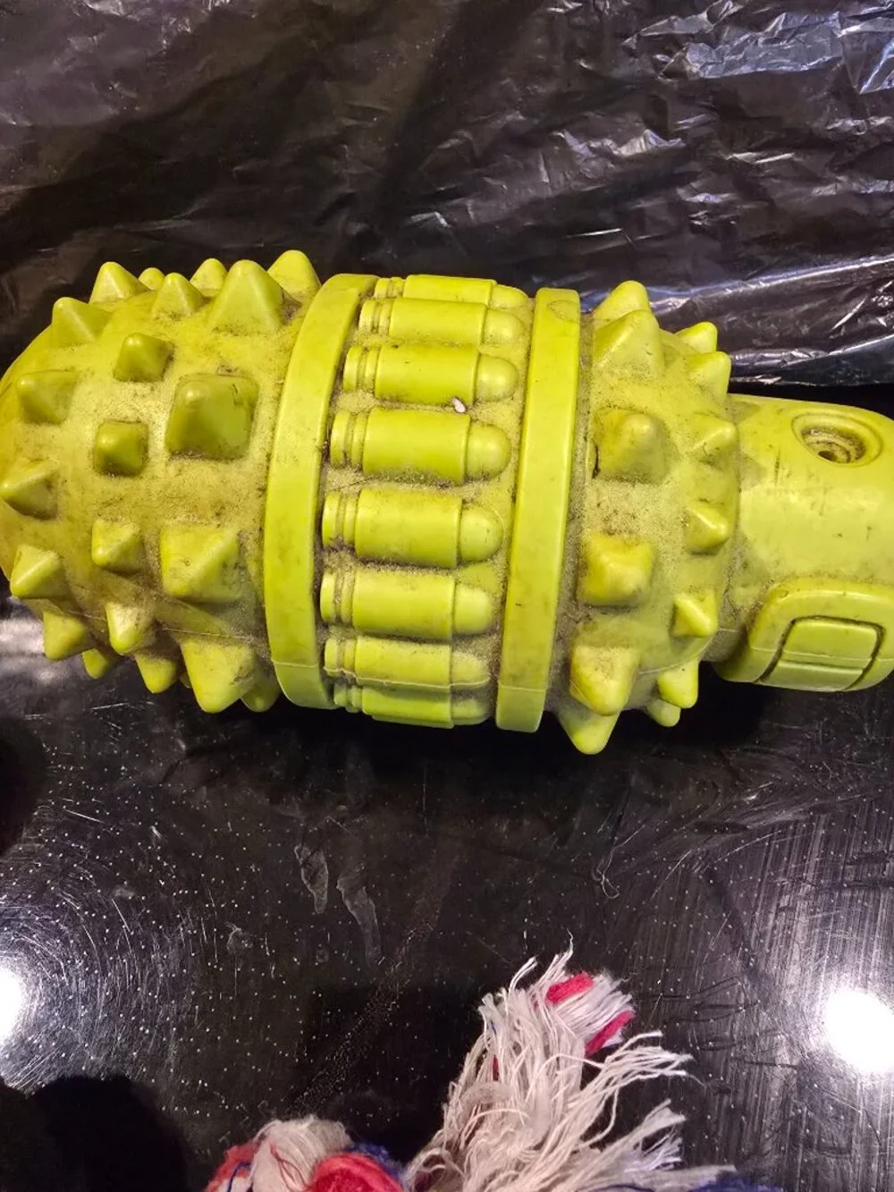 Dog Chew Toys Lot of 3 Medium Large Bone Rope Grenade Used Good Condition
